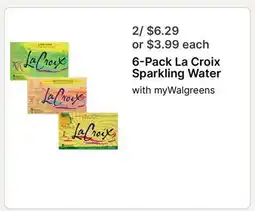 Walgreens 6-Pack La Croix Sparkling Water offer