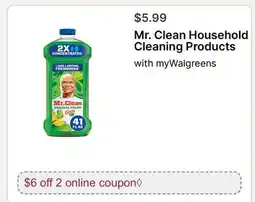 Walgreens Mr. Clean Household Cleaning Products offer