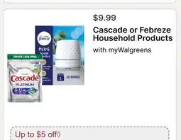 Walgreens Cascade or Febreze Household Products offer
