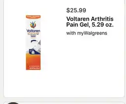 Walgreens Voltaren Arthritis Pain Gel, 5.29 oz offer
