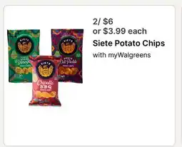 Walgreens Siete Potato Chips offer