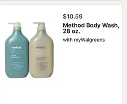 Walgreens Method Body Wash, 28 oz offer