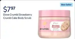 Walmart Dove Crumbl Body Scrub Strawberry Crumb Cake offer