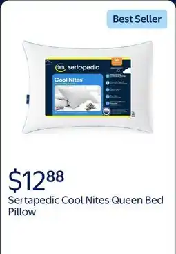 Walmart Sertapedic Cool Nites Queen Bed Pillow, by Serta offer
