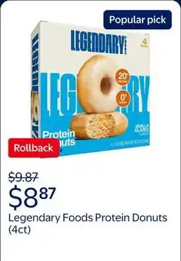 Walmart Legendary Foods - Protein Donuts Vanilla Glazed 9.2oz/4ct offer