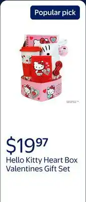 Walmart Hello Kitty Heart Box Valentines Gift Set offer