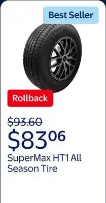 Walmart SuperMax HT1 All Season 235/50R18 101V XL Light Truck Tire offer