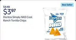 Walmart Doritos Simply NKD, No Dyes No Artificial Flavors Cool Ranch Tortilla Chips Bag, 9.25 oz offer