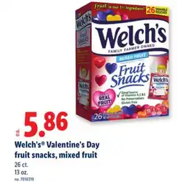 Lidl Welch's Valentine's Day fruit snacks, mixed fruit offer