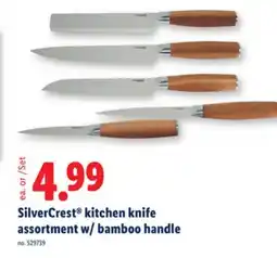 Lidl SilverCrest kitchen knife assortment w/bamboo handle offer
