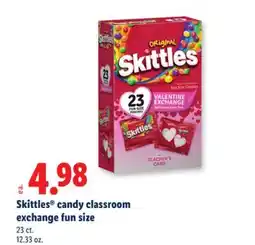 Lidl Skittles candy classroom exchange fun size offer