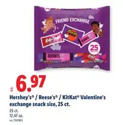 Lidl Hershey's / Reese's / KitKat Valentine's exchange snack size, 25 ct offer