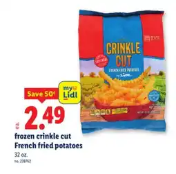 Lidl frozen crinkle cut French fried potatoes offer