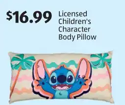 Aldi Licensed Children's Character Body Pillow offer