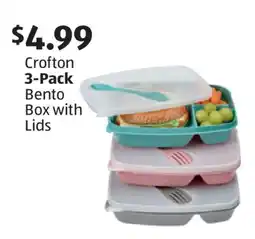 Aldi Crofton 3-Pack Bento Box with Lids offer