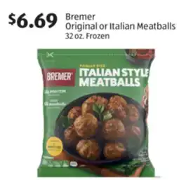 Aldi Bremer Original or Italian Meatballs offer