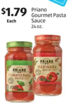 Aldi Priano Gourmet Pasta Sauce offer