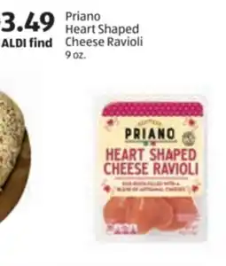 Aldi Priano Heart Shaped Cheese Ravioli offer