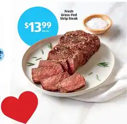 Aldi Fresh Grass-Fed Strip Steak offer