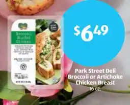 Aldi Park Street Deli Broccoli or Artichoke Chicken Breast offer