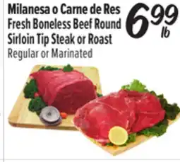 El Super Fresh Boneless Beef Round Sirloin Tip Steak or Roast offer