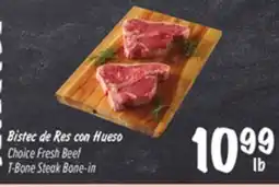 El Super Choice Fresh Beef T-Bone Steak B one-in offer