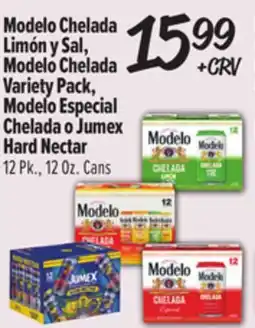 El Super Modelo Chelada Limón Modelo Chelada Variety Pack, Modelo Especial Chelada o Hard offer
