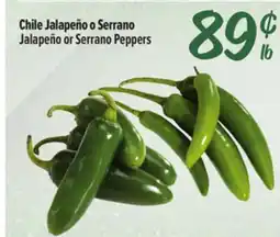 El Super Jalapeño or Serrano Peppers offer