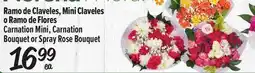 El Super Carnation Mini, Carnation Bouquet or Spray Rose Bouquet offer