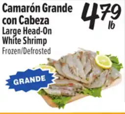 El Super Large Head-On White Shrimp offer