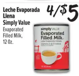 El Super Simply Value Evaporated Filled Milk offer