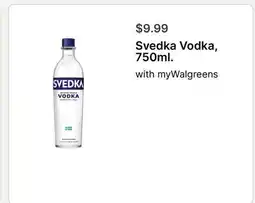 Walgreens Svedka Vodka offer