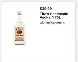 Walgreens Tito's Handmade Vodka offer