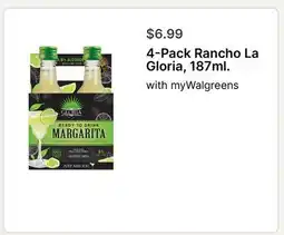 Walgreens 4-Pack Rancho La Gloria, 187ml offer