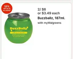 Walgreens Buzzballz, 187ml offer