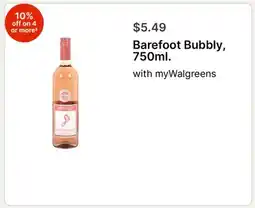 Walgreens Barefoot Bubbly, 750ml offer