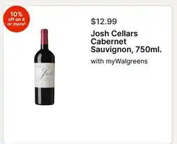 Walgreens Josh Cellars Cabernet Sauvignon, 750ml offer