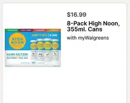 Walgreens 8-Pack High Noon, 355ml. Cans offer