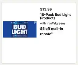 Walgreens 18-Pack Bud Light Products offer