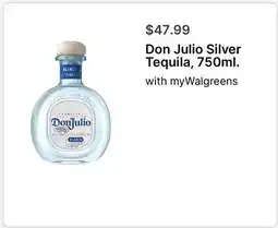 Walgreens Don Julio Silver Tequila, 750ml offer