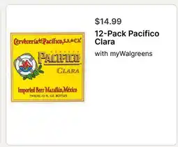 Walgreens 12-Pack Pacifico Clara offer