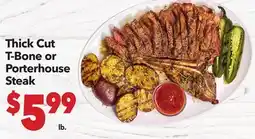 Vallarta Supermarkets Thick Cut T-Bone or Porterhouse Steak offer
