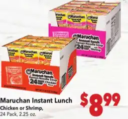 Vallarta Supermarkets Maruchan Instant Lunch Chicken or Shrimp offer