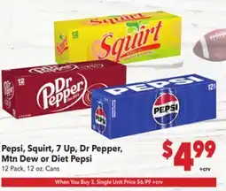 Vallarta Supermarkets Pepsi, Squirt, 7 Up, Dr Pepper, Mtn Dew or Diet Pepsi offer