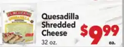 Vallarta Supermarkets Quesadilla Shredded Cheese offer
