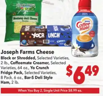 Vallarta Supermarkets Joseph Farms Cheese offer