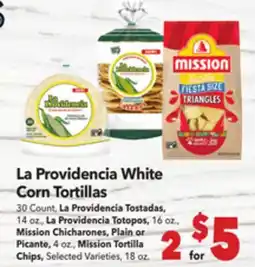 Vallarta Supermarkets La Providencia White Corn Tortillas offer