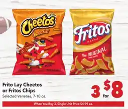 Vallarta Supermarkets Frito Lay Cheetos or Fritos Chips offer