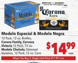 Vallarta Supermarkets Modelo Especial & Modelo Negra offer