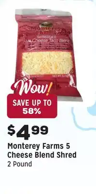 Grocery Outlet 5 Cheese Blend Shred offer